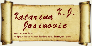 Katarina Josimović vizit kartica